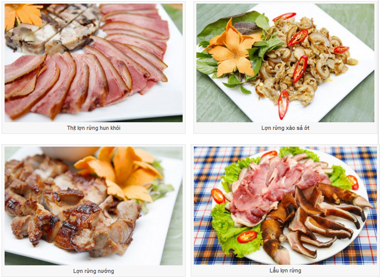 Thịt heo rừng Tây Nguyên – hình ảnh thực tế